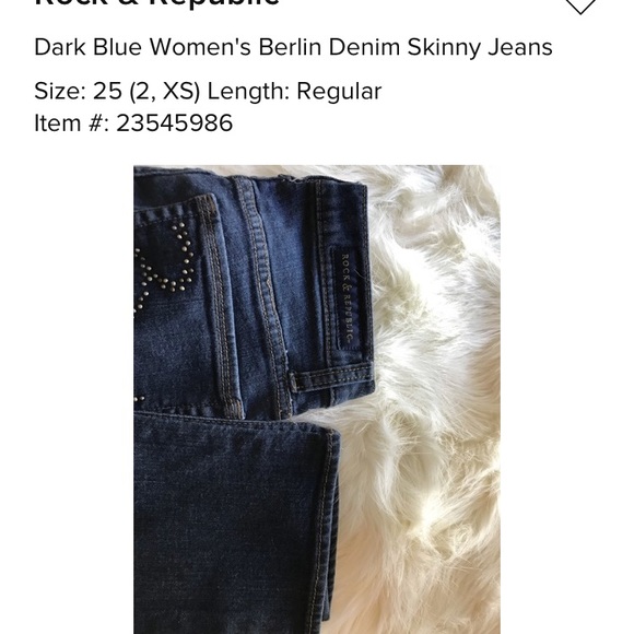 Dark Blue Women's Berlin Denim Skinny Jeans - Picture 5 of 8
